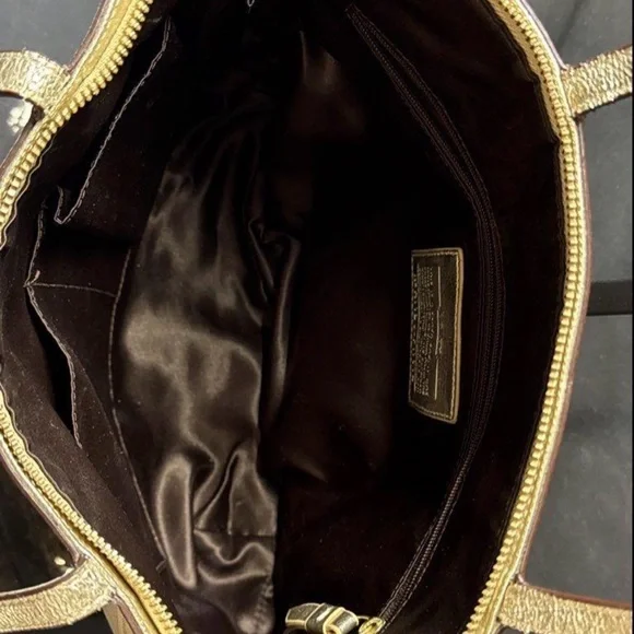 Coach Metallic Gold Signature Tote